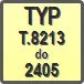 Piktogram - Typ: T.8213-2405